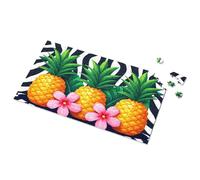 Toys For Ages 2-4 Three Pineapples With Pink Flowers On Zebra Print Background Picture Puzzle Easter Gifts For Toddlers Girl Toys Age 4-5(300PCS)
