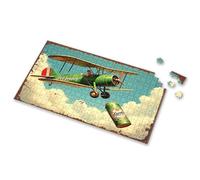 Toys For Ages 2-4 Vintage Airplane Drops A Beer Can. Picture Puzzle Games For Kids 8-12 Puzzles For Adults 1000 Pieces(300PCS)