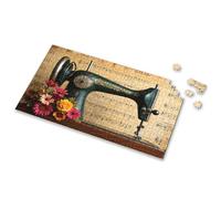Toys For Ages 2-4 Vintage Sewing Machine With Flowers. Picture Puzzle Games For Kids 8-12 Puzzles For Adults 1000 Pieces(500PCS)