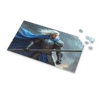 Toys For Ages 8-13 A Warrior In Armor Holds A Staff, Standing Resolutely Picture Puzzle 3 Year Old Girl Gifts 1000 Piece Puzzles(1000PCS)