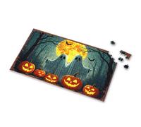 Toys For Ages 8-13 Halloween Ghosts And Pumpkins Under A Full Moon Picture Puzzle Puzzle Board Puzzle Board(1000PCS)
