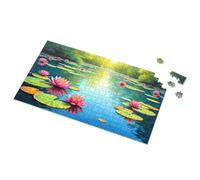 Toys For Ages 8-13 Lily Pond Serenity: A Nature Painting Picture Puzzle Gift For 4 Year Old Boy Toys For Boys 6-8(300PCS)