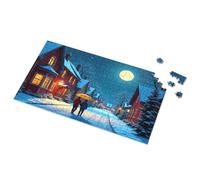 Toys For Ages 8-13 Romantic Winter Night Walk Picture Puzzle Jigsaw Puzzles 500 Pieces Jigsaw Puzzles 500 Piece(300PCS)
