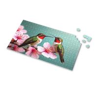 Toys For Ages 8-13 Two Hummingbirds Perch On Blossoms Picture Puzzle 100 Piece Puzzles For Kids Puzzle Books For Adults(1000PCS)