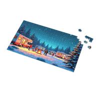 Toys For Ages 8-13 Winter Camping Under The Stars Picture Puzzle Gift For 4 Year Old Boy Toys For Boys 6-8(500PCS)