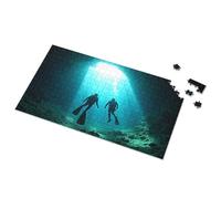Toys For Boys 4-6 Two Divers Exploring An Underwater Cave Picture Puzzle 500 Piece Puzzles Puzzle 1000 Pieces(1000PCS)