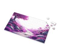 Toys For Boys 6-8 A Serene Path Surrounded By Vibrant Purple Flowers Leads To A Distant Mountain Range. Picture Puzzle Toys For Ages 2-4 Puzzles 500 Pieces For Adults(300PCS)