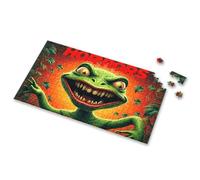 Toys For Boys 6-8 Green Monster With Sharp Teeth And Eerie Eyes. Picture Puzzle Toys For Ages 2-4 Puzzles 500 Pieces For Adults(300PCS)