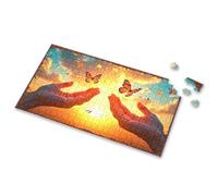 Toys For Boys 6-8 Hands Releasing Butterflies Into A Sunset Sky Picture Puzzle 4 Year Old Boy Gift Jigsaw(300PCS)