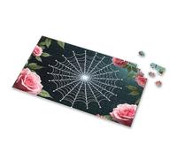 Toys For Boys 6-8 Spider Web With Pink Roses Picture Puzzle 3 Year Old Girl Gifts Activity Books For Kids Ages(500PCS)