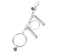 Toys for Parakeets | Stainless Enrichment Bell - Heavy-Duty Ring Parrot Toys - for African Greys Macaws Cockatiels Finches Outdoor Indoor Play Parrots