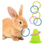 Toys for Rabbits,Stackable Interactive Puzzle Toys - Rings and Funny Games | for Gerbils, Kittens, Squirrels, Small Animals, Hamsters, in the Cage, Outdoor, Indoor, Daily