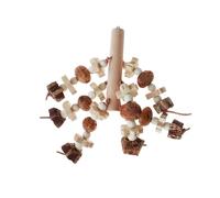 Toys for Small Birds, Natural Wood for Biting and Interacting | Natural Blocks for Crumbled Birds - for Small, Medium and Large Birds, for Birds