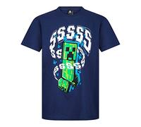 Toys & Gamers | Minecraft | Creeper SSS | Navy Gaming Cotton Minecraft T-Shirt Sizes 3-13 Years… (12-13 Years)