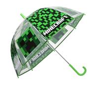 Toys & Gamers Minecraft Kids Transparent Semi-Automatic Creeper Umbrella 70cm - Official Licensed Design | Javoli