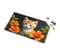 Toys & Games A Cute Orange Kitten Surrounded By Vibrant Flowers. Picture Puzzle Easter Gifts For Teens Toys Under 10 Dollars(1000PCS)