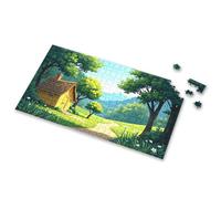Toys & Games Peaceful Cabin In The Woods With Lush Greenery And A Serene Path Picture Puzzle Jigsaw Puzzles 300 Pieces For Adults Jigsaw(500PCS)