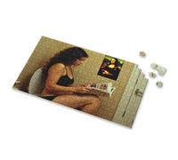 Toys & Games Woman Reading Magazine In Bathroom With Mona Lisa Poster On Wall. Picture Puzzle Easter Gifts For Teens Toys For Ages 2-4(1000PCS)