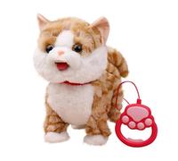 Toys Leash Cat Walking Set Sing Purr And Meow Animated Robot Pet Activity Lifelike Stuffed Animal Remote Control Cute Toy For Kids (D, 24x15x18cm)