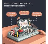 Toys of Supermarket Species with Children's Battery with Vocal and calculator: Excellent for the Development of Arithmetic Skills, ABS (gray/red) material (Grey)