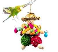 Toys - Parakeet Chewing Bundle, Natural Wood Hanging, Colorful Beak Trimming Tool, Foraging Enrichment Hardware, Avian Pet Supply, Multi Color Set For Conure Cockatiel Lovebird Life