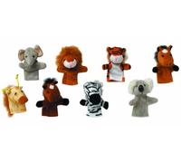 TOYS PURES - 15.125 - Finger puppets - Random - Zebra, Lion, Elphant, Giraffe, Koala, Tiger, 2 horses(Set of 8) - Random