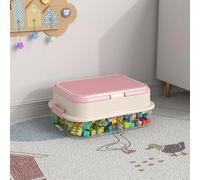 Toys Storage Organizer Bins for Lego Stackable Toys Organizer Lego Building Block Storage (Pink, 1 Layer)