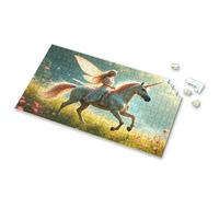 Toys Under 10 Dollars A Fairy Rides A Majestic Unicorn Through A Flower-Filled Meadow Picture Puzzle Jigsaw Puzzle 500 Pieces(1000PCS)
