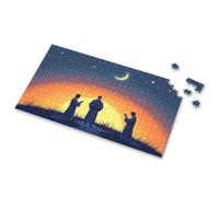 Toys Under 10 Dollars Three Figures In Robes Under A Starry Sky With A Crescent Moon Picture Puzzle Outfoxed Game For Kids Puzzle 500 Pieces(500PCS)