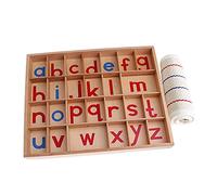 Toys Wooden Movable Alphabet Letters Alphabet Numbers Block Set Small Letter Objects Activity for Early Literacy, with small mat