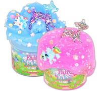ToysButty 2 Cloud Slime & Clear Slime Kit for Girls Boys, Fairy Tales Theme Premade Slime Making Kit, 8 Accessories, 2 Unicorn charms Putty Set for Kids Age 5-12