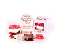 ToysButty DIY Cake Slime Kit for Kids, 2 Scented Butter & Clear Slime with Fruit Charms Accessories in Gift Box, Premade Cake Making Kit for Girls&Boys,Ideal Birthday Party Present, Classroom