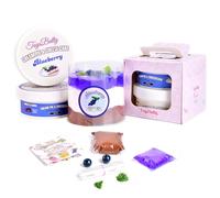 ToysButty Slime Kit for Kids, 2 Pack Scented Butter& Clear Slime with Fruit Charms, Soft, Non-Sticky DIY Cake Slime Creative Gifts for Girls Boys, Birthday Party Favors Chritsmas Basket Stuffers
