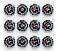 Toyseum 12 x Mini Kids Compass, Multipack of Small Button Compasses are Ideal for Party Bags, Childrens School Activities, Prizes and Outdoor Games, Pack of 12