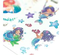 Toyseum 30 x Mermaid Glitter Tattoo Sheets For Kids (432 Tattoos), Fillers for Girls Party Bags, Premium Temporary Glitter Tattoos, Pack of 30 Sheets (432 Tattoos Total)