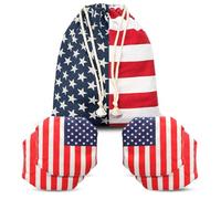 TOYSHARING Regulation Cornhole Bean Bags: Professional American Flag Toss Game Set 8 Star and Stripes Outdoor Teams Tournament