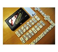 TOYSREX Double Six Dominoes Set of 28 Classic Domino Tiles with Random Color PVC Carry Case, Durable and Portable Travel Game for Adults and Kids