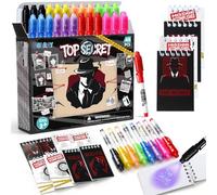 Toyssa 48Pcs Party Bag Fillers for Kids Include Invisible Ink Pen & Notebook, Pinata Filler Kids Party Favours Supplies Magic Pens Gifts for Boys Girls Birthday Christmas Classroom (Detective)