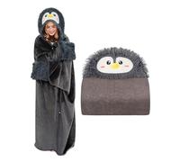TOYSYM Penguin Hoodie Wearable Blanket for Women - Fluffy Warm Blankets 50 x 60 Comfy Fuzzy Soft Cozy Hooded Throw Blanket Christmas Birthday Gifts for Mom Girlfriend Teen Girl