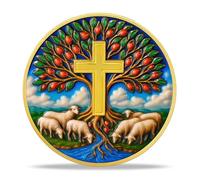 TOYTOSMPL Holy Fruit Tree Religious Coin - Inspirational Bible Verse Medallion - Faith-Based Gifts for Spiritual Encouragement for Men & Women