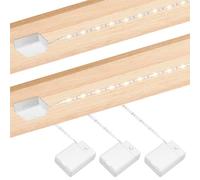 Toyunia 3.28ft Indoor Battery Powered LED Strip Lights Under Cabinet Stick on Lights Under Cabinet Kitchen Led Lights Short Led Strip Lights Battery Led Light x 3 Pack 3000K, Without Batteries