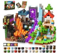 ToyUnited Magnetic Blocks - 200PCS Magnetic Building Blocks Flashing Light Cubes Forest Portal, Stacking Tiles STEM Sensory Toys for Kids Boys Girls Ages 3 4 5 6 7 8 9 10 Christmas Birthday Gifts