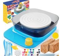 ToyUnited Pottery Wheel for Kids: Complete Pottery Kit for Beginners with Air Dry Clay - Sculpting Clay Tools & Arts Supplies Arts - Crafts for Girls Ages 4-8 Crafts Kits for Kids Ages 8-12