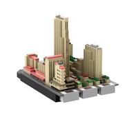 Toyvanta 1/2000 NYC Midtown Manhattan Landmark Building Block Set, Chrysler & Flatiron Miniatures (838 Piece)