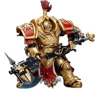 TOYVERSE JOYTOY 1/18 Warhammer 40,000 Action Figure, Adeptus Custodes Allarus Custodian Osyr Archimaxes with Castellan Axe V2 Golden, Movable Joints, Ages 15 and Up
