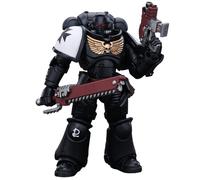 TOYVERSE JOYTOY 1/18 Warhammer 40,000 Action Figure, Space Marines Black Templars Outriders Brother Valtus, Movable Joints Character Model, Ages 15+