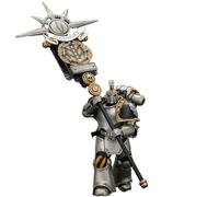 Toyverse JOYTOY 1/18 Warhammer The Horus Heresy, Iron Warriors Command Squad Chosen with Legion Standard, Movable Joints Character Model