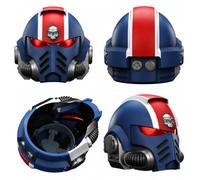 TOYVERSE JOYTOY Ultramarines Lieutenant Titus' MkX Helmet | 1:1 wearable replica adjustable inner padding fine carving WARHAMMER 40000 cosplay ornament hobby enthusiast 15+ >