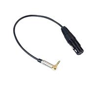Toyvian 0.3m 90 Degree Elbow 3.5mm to Xlr Adapter Cable Male to Female Audio Connector for Microphone and Mobile Devices