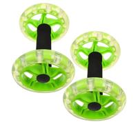 Toyvian 1 Pair Ab Workout Wheel for Core Strengthening with Dual Wheels and Sponge Handles, Smooth Rolling Abdominal Trainer Roller for Home Gym and Office Fitness